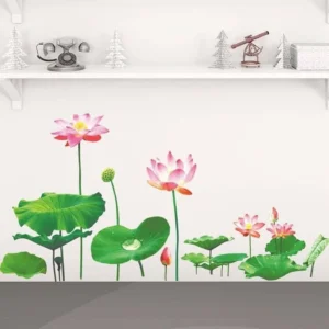 Lotus Flower Wall Sticker (60 × 77 cm)