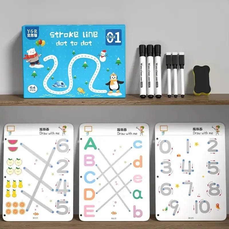 64 Pages Reusable Kids Practice Book - Image 5