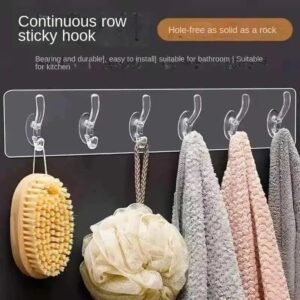 Transparent Adhesive 6 Hook Patti