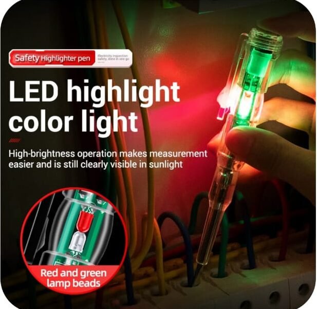 LED Digital Voltage Tester Pen (24V–250V)