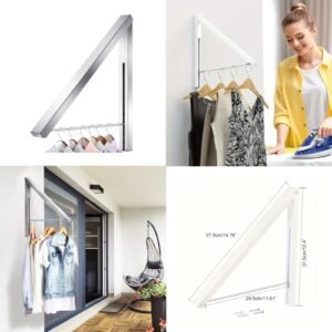 Foldable Wall-Mounted Steel Clothes Hanger