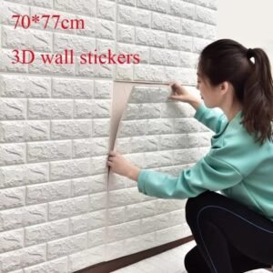 3D Foam Brick Wall Sticker Sheet (70x77cm)