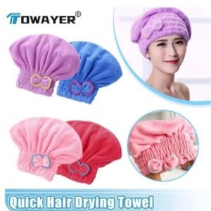 Wet Hair Towel Flower Cap