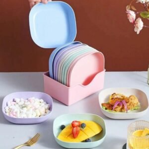10-Piece Plastic Plate Set