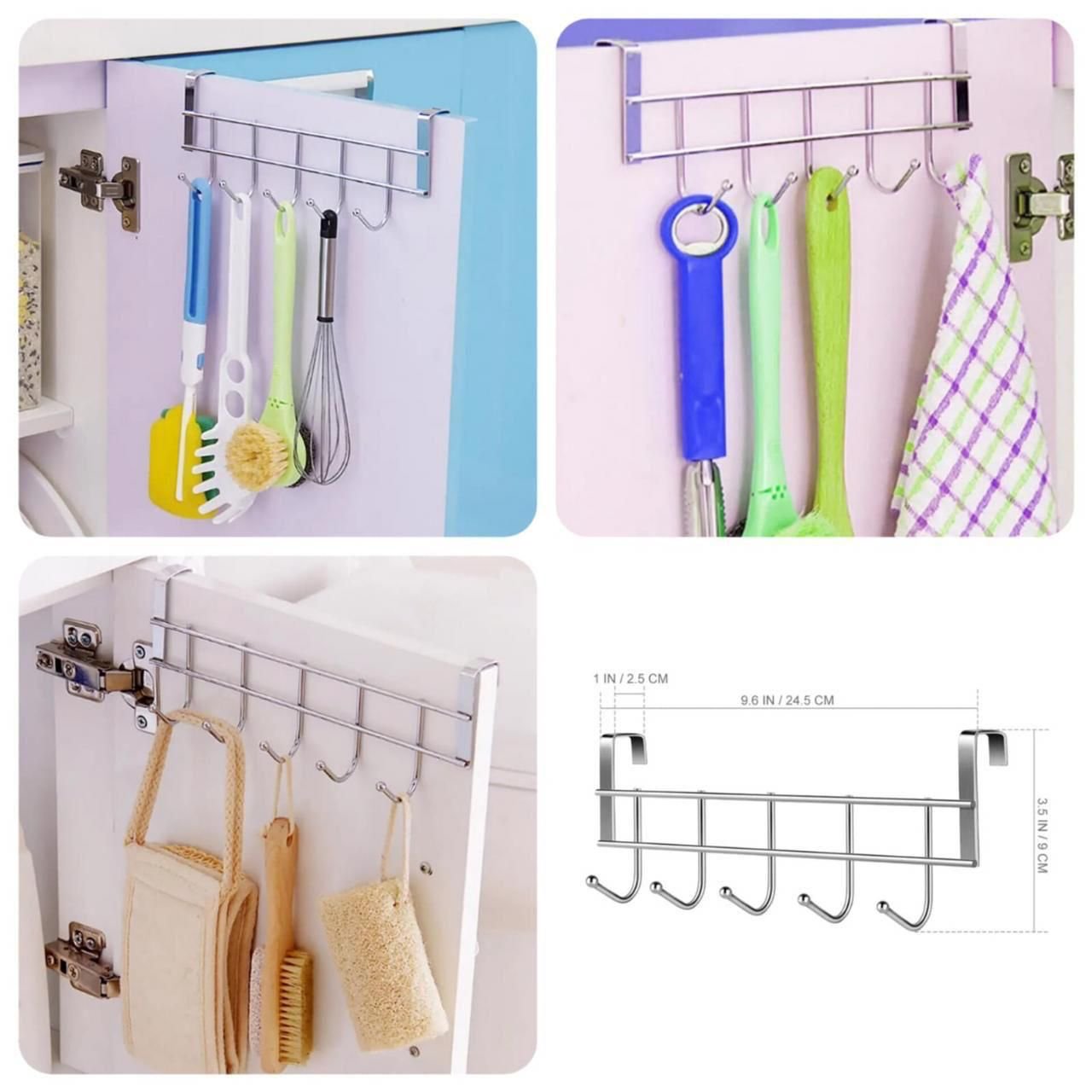 5-Hook Steel Cabinet Hanger