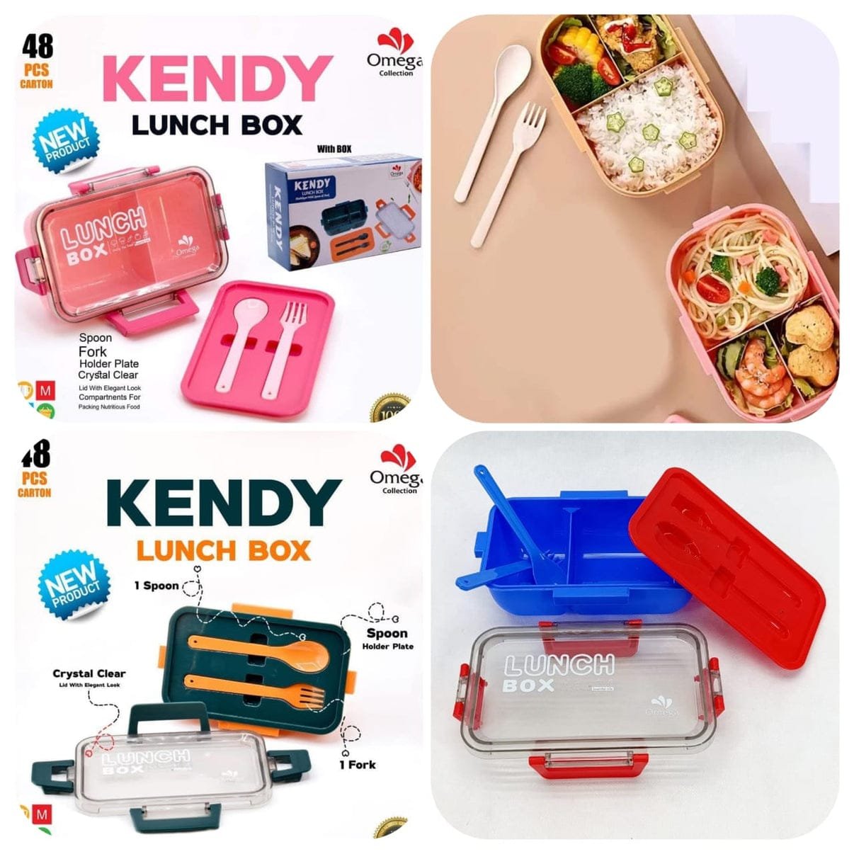 Kendy Lunch Box with Spoon & Fork - Image 2