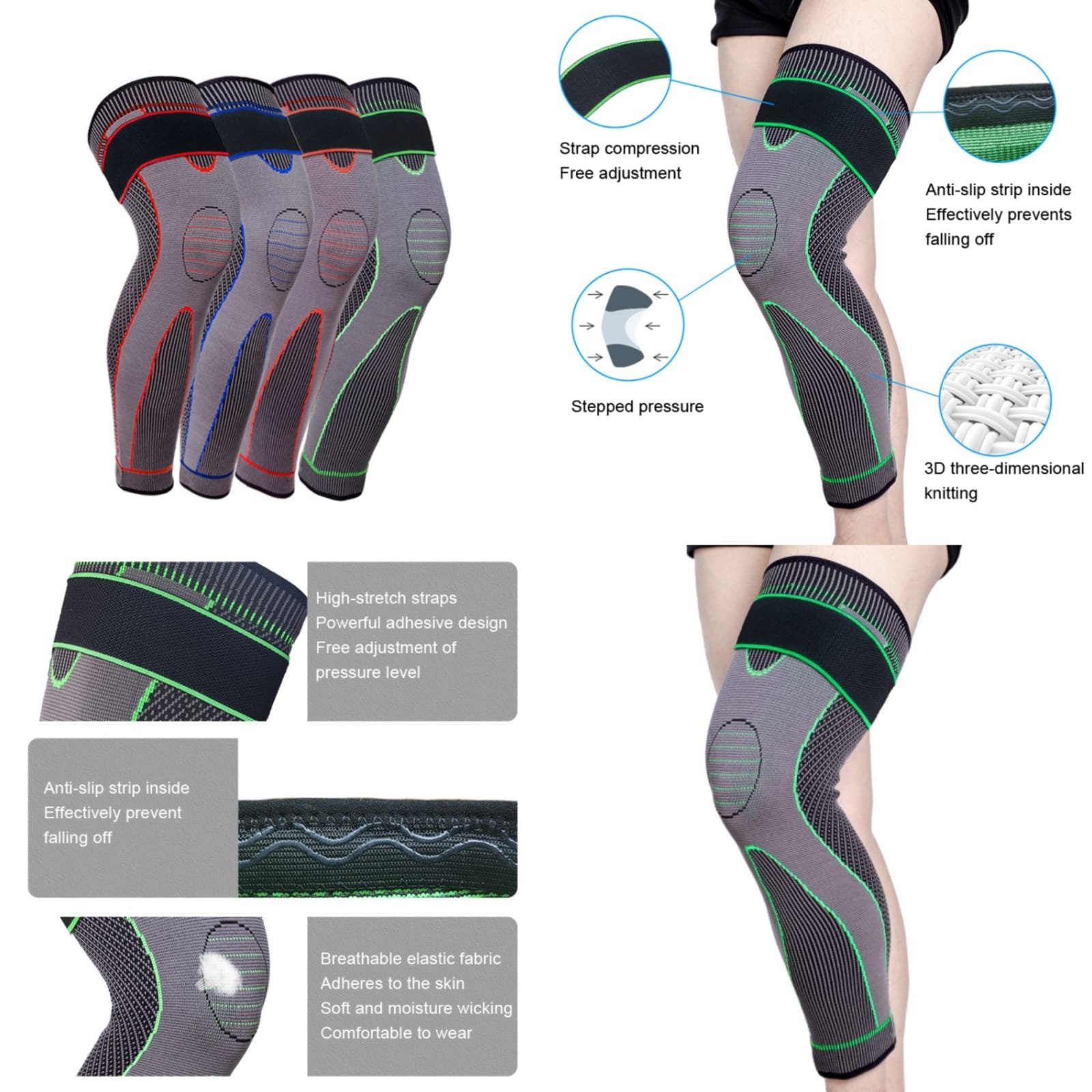 Compression Calf Support Sleeve with Strap