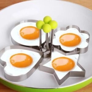 4-Piece Stainless Steel Egg Cooking Molds