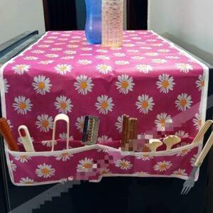 Fridge Top Cover with 6 Side Pockets