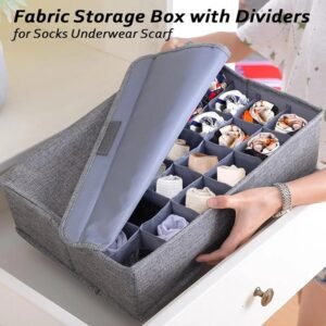 Socks Storage Box with Dividers