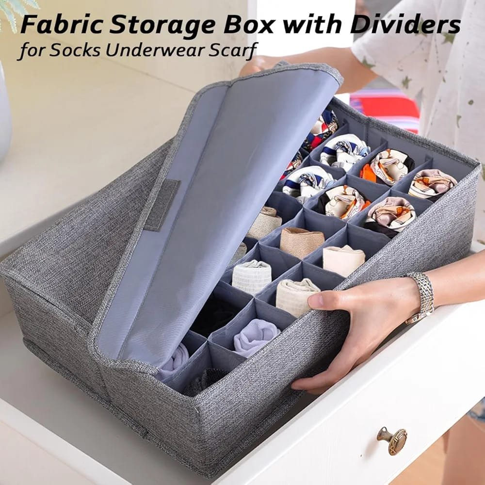 Socks Storage Box with Dividers