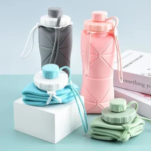 600ml Silicone Foldable Water Bottle