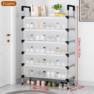 6-Layer Dustproof Shoe Storage Cabinet