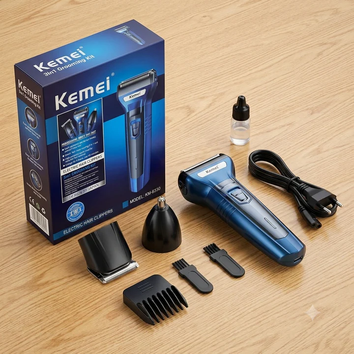 Kemei KM-6330 3-in-1 Hair & Beard Trimmer