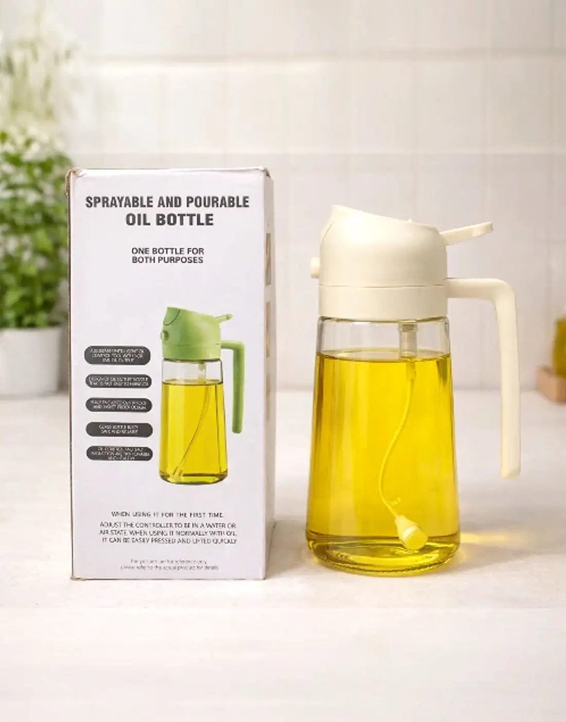 2-in-1 Spray & Pour Oil Dispenser Bottle