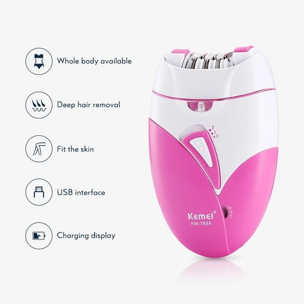 Kemei KM-189A Women’s Rechargeable Epilator - Image 3