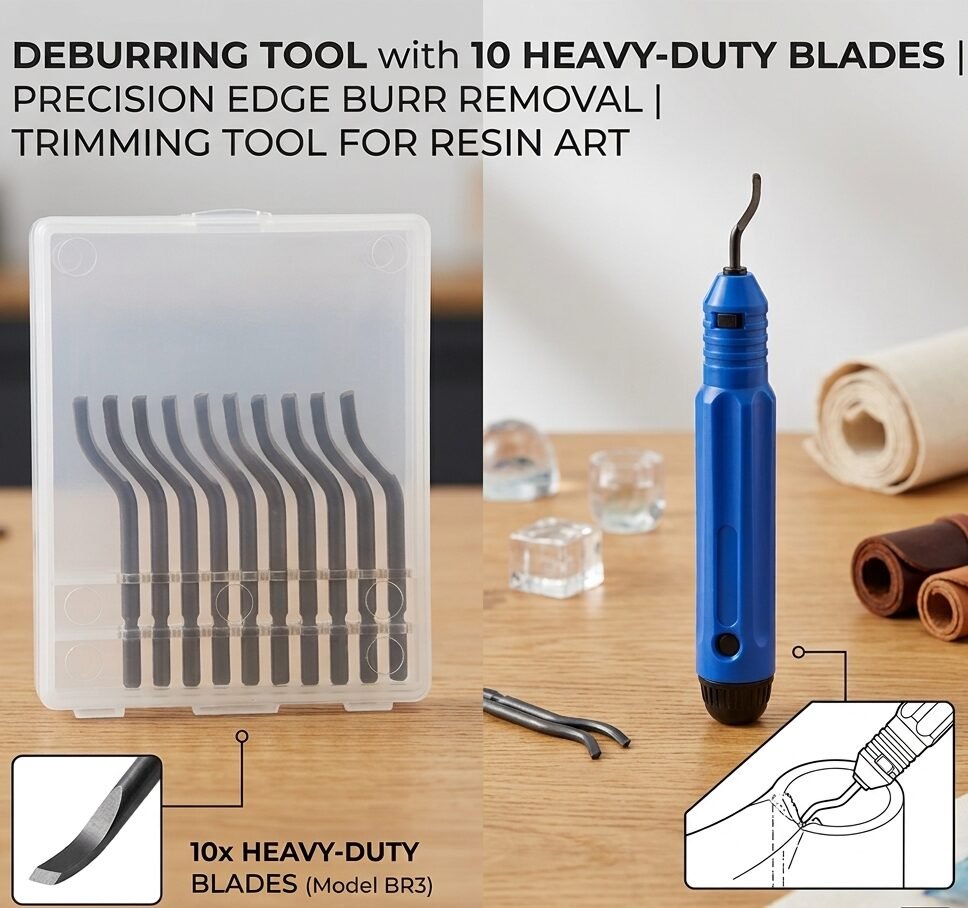 Deburring Tool with 10 Heavy Duty Deburring Blades