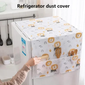 Fridge Top Cover with 6 Side Pockets